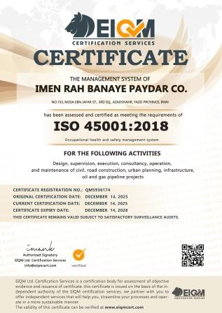 ISO 45001 Certificate